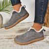 2024 Winter Women's Large Size Flat Bottom Plus Velvet Warm Cotton Shoes