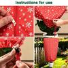 Snowflake Print Winter Plant Protection Bag Non-woven Plant Warm Cover  Trees Plants