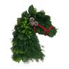 Front Door Wreath Plastic Holiday Garland Festival Ornament for Christmas Home Entrance Decor