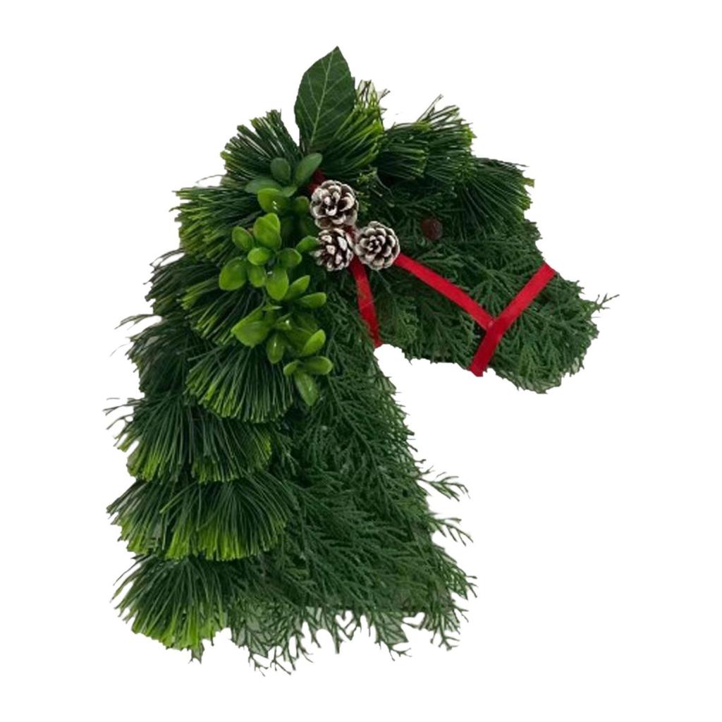 Front Door Wreath Plastic Holiday Garland Festival Ornament for Christmas Home Entrance Decor