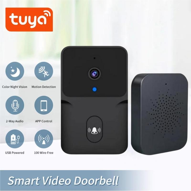 Tuya WiFi Wireless Doorbell Smart Visual Doorbell With Camera Intercom Home Door Bell With Ding Dong Security Chime For Home