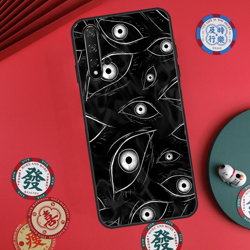 Страшные Глаза Лица Для Huawei Nova 5T 9 10 SE 7i 8i 11i 12i Y73 Y72 Y61 Y91 Y60 Y70 Y90 P20 P30 P40 Lite Чехол