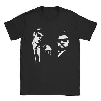 Мужские футболки The Blues Brothers, оригинальная футболка с коротким рукавом и круглым вырезом, 100% хлопок, с принтом, одежда