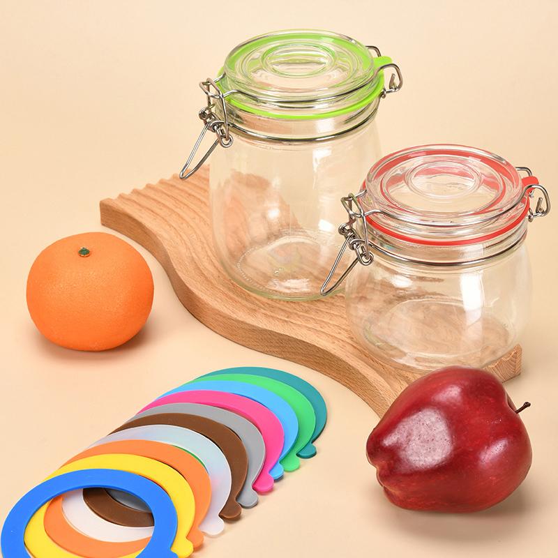 10 шт. Запасная прокладка Герметичная силиконовая уплотнительная прокладка для стеклянной банки Уплотнительное кольцо для контейнера с зажимом Банка для консервирования