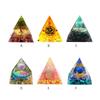 Ogan Crystal Energy Tower Orgone Pyramid Nature Reiki Chakra Crushed Stone for Stress Reduce Healing Meditation Attract Lucky
