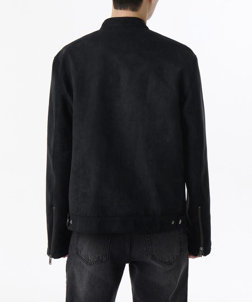 Musinsa Standard Synthetic Suede Racer Jacket [Black]