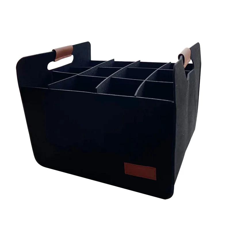 Складная сумка для 12 бутылок вина 37X32X27СМ Портативный съемный держатель для жидкости Защита для свадьбы Кемпинг Пикник Подарок