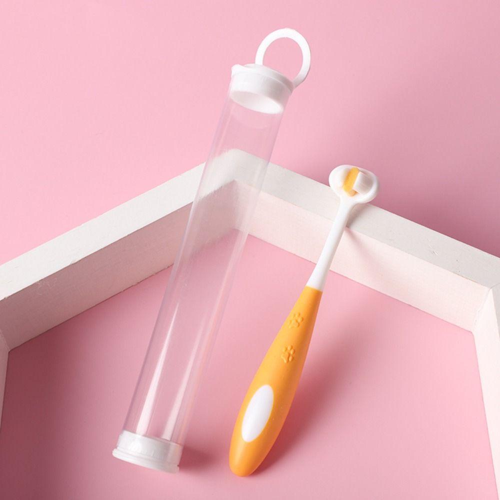 Мягкая щетина трехсторонняя зубная щетка мультяшная V-образная трехсторонняя зубная щетка уход за полостью рта