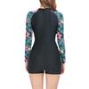 2024 New European & American Long Sleeve Slimming One-Piece Swimsuit with Zipper for Women - Conservative Sports Diving Suit