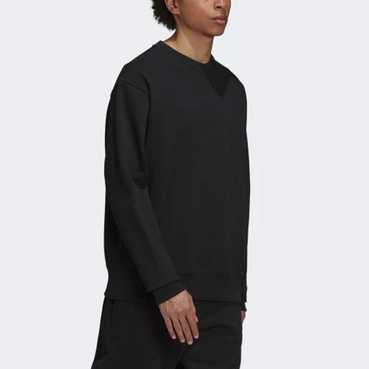 Adidas Originals Trefoil x Pharrell Williams Collaboration, однотонная толстовка с круглым вырезом, мужская толстовка, черная H58314