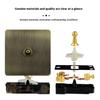 Retro Eu Metal Panel Wall Toggle Light Switch Socket,Bronzed Antique Stainless Steel Wall Light Switch