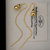 1011 New Chinese style gilt small gourd fringed ear line women's retro light luxury high-end temperament earrings