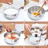 ZISIZ 24 см Японская кастрюля Юкихира из нержавеющей стали 304 с крышкой