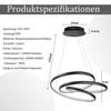 Lampe suspendue LED - NETTLIFE - 50 cm - Dimmable - Télécommande incluse - 55W
