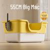 Giant Open Cat Litter Box - Splash-Proof for Large Cats