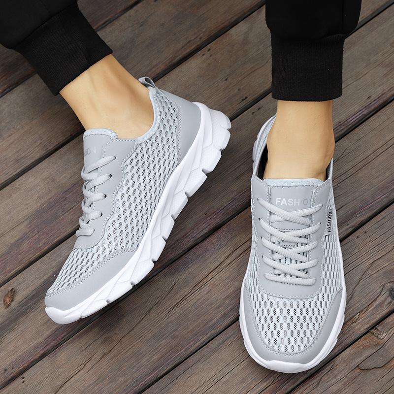 Summer Mesh Men's Casual Shoes Hollow Breathable Sneakers Outdoor Lightweight Non-slip Running Shoes Designer Brands Tenis 2025