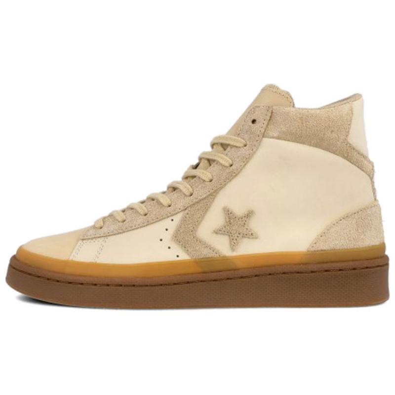 Converse Cons Pro Leather Винтажные Повседневные Нескользящие и Износостойкие Высокие Кеды для Скейтборда Унисекс Коричневые