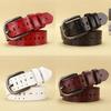 Fashionable Leather Waist Belt Hollow Pattern Metal Pin Closure Casual Outfits