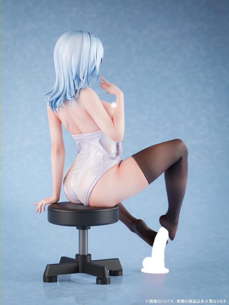 Проницательность Nikkan Девушка хочет быть ущипнутой в школьном купальнике чулок с видом масштаба нарисованной законченной фигуры "Я Мамия-сан презираю." 1/6