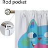 Funny Cat Blackout Curtains for Camera Window Curtain for Room 2 Panel Home Interior Curtains Partition Halloween Decoration