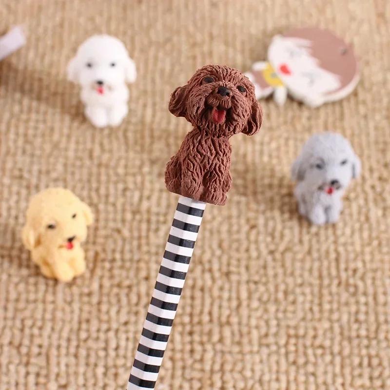 2 шт. в упаковке Kawaii Cute Puppy Cartoon Eraser Pencil Rubber Nova Kids School Student Office Canvas Supplies Lasties for kids