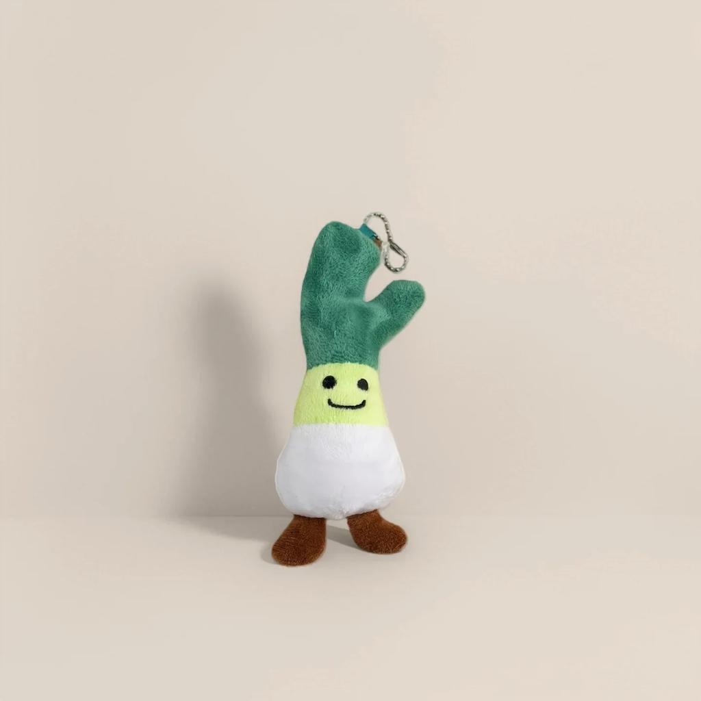 Cartoon Cute Fruit and Vegetable Plush Series Keychain Toy Peach Pear Cherry Doll Smiling Face Fruit Decoration Pet Gift