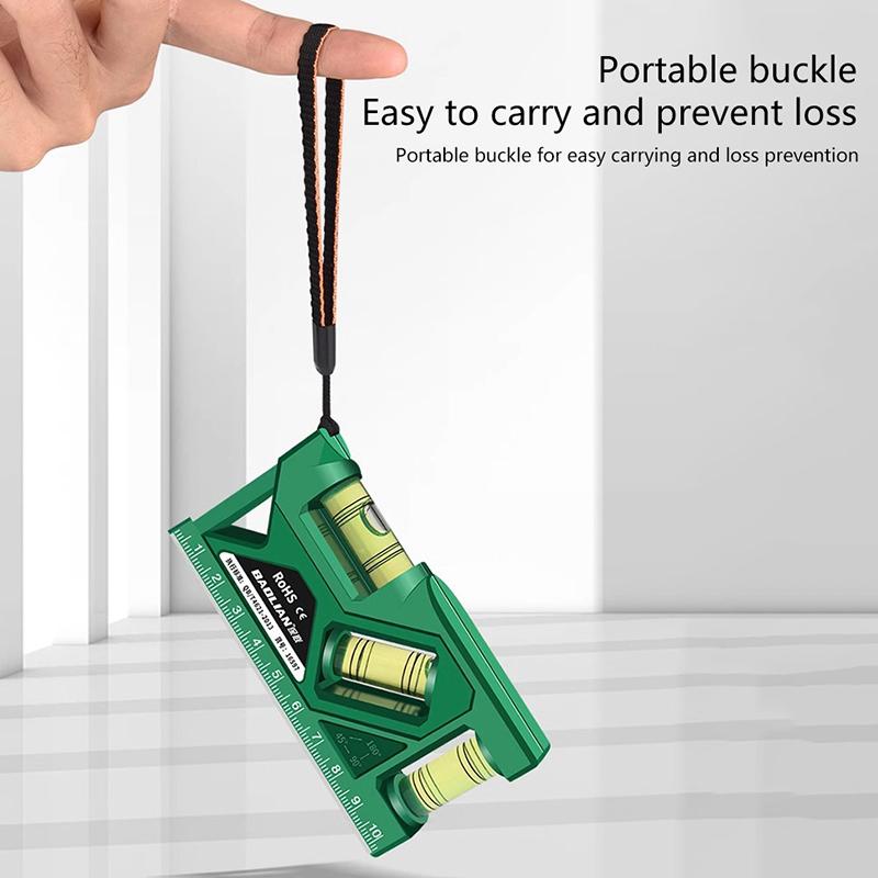 Мини-уровень, высокоточный горизонтальный вертикальный измеритель, метрическая линейка, транспортир, домашний портативный магнитный карманный уровень