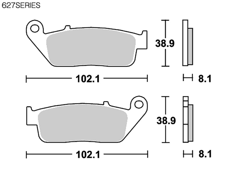 KITACO SBS Brake Pads for Sport Riding From Mountain Passes to Circuits 627RST Sintered Metal Front Pads for GSX400 Skywave Versys Part - - V-Twin