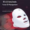 Маска для омоложения с помощью светодиодов и фотонов: Устройство для молодой кожи с красно-синей светотерапией для удаления угрей и очищения лица.