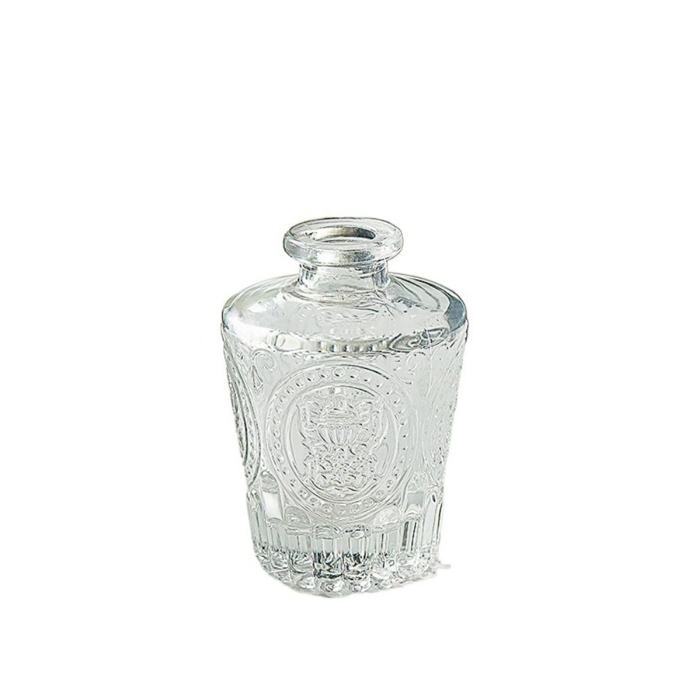 Стеклянная ваза для гидропоники с тиснением, мини-стеклянная ваза для цветочной композиции