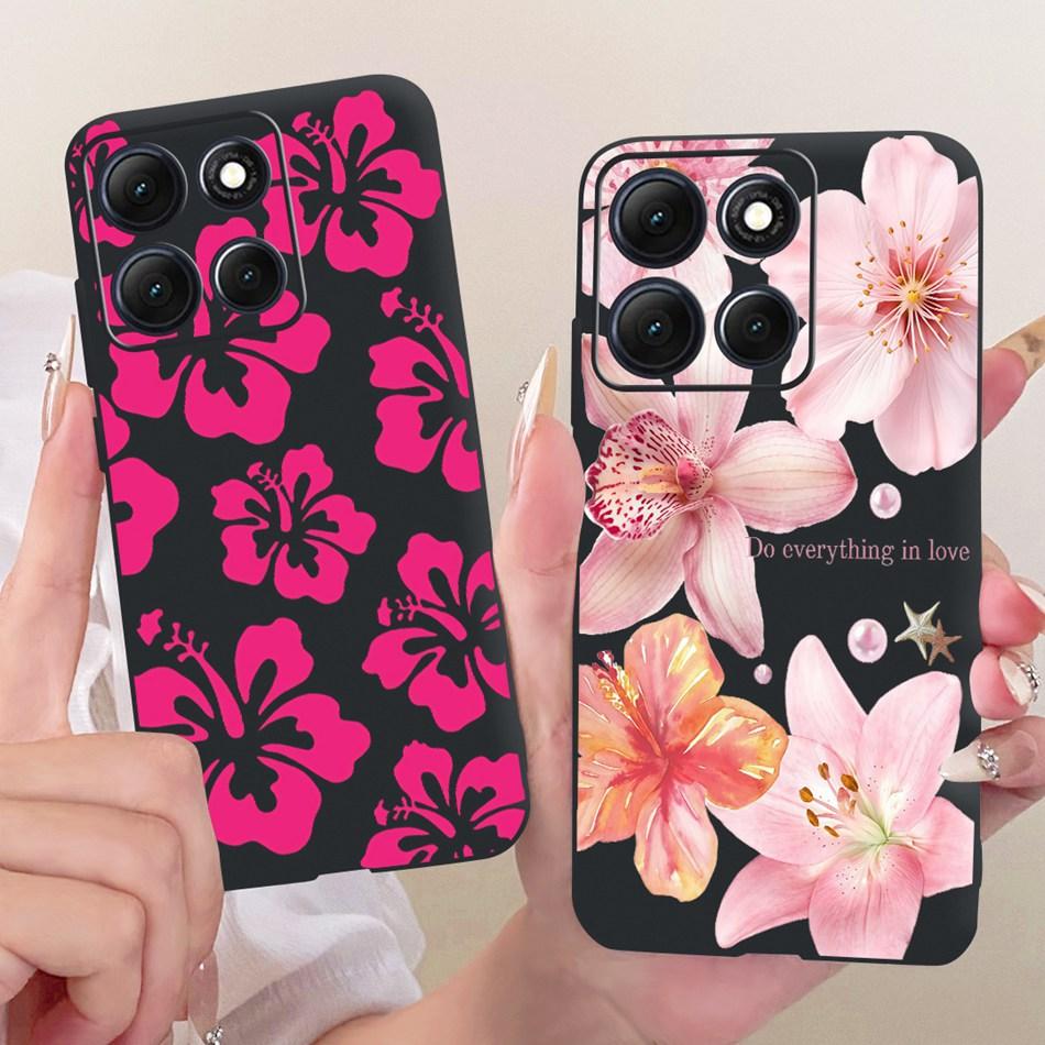 For Motorola Moto G86 Power Cute Flower Butterfly Cat Painted Case For Moto G86 G86Power Black Silicone Soft Phone Cases