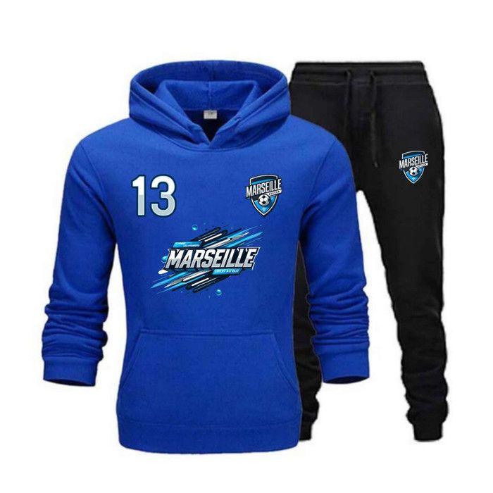 Jogging Survêtement Foot Enfant Bleu Royal – Ensemble Sport Marseille - Bleu royal