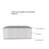 4/8/12pcs Toilet Cover Cushion Gasket Heightening Accessories Toilet Cushion Seat Cushion Arc Standard Version Bathroom Tools