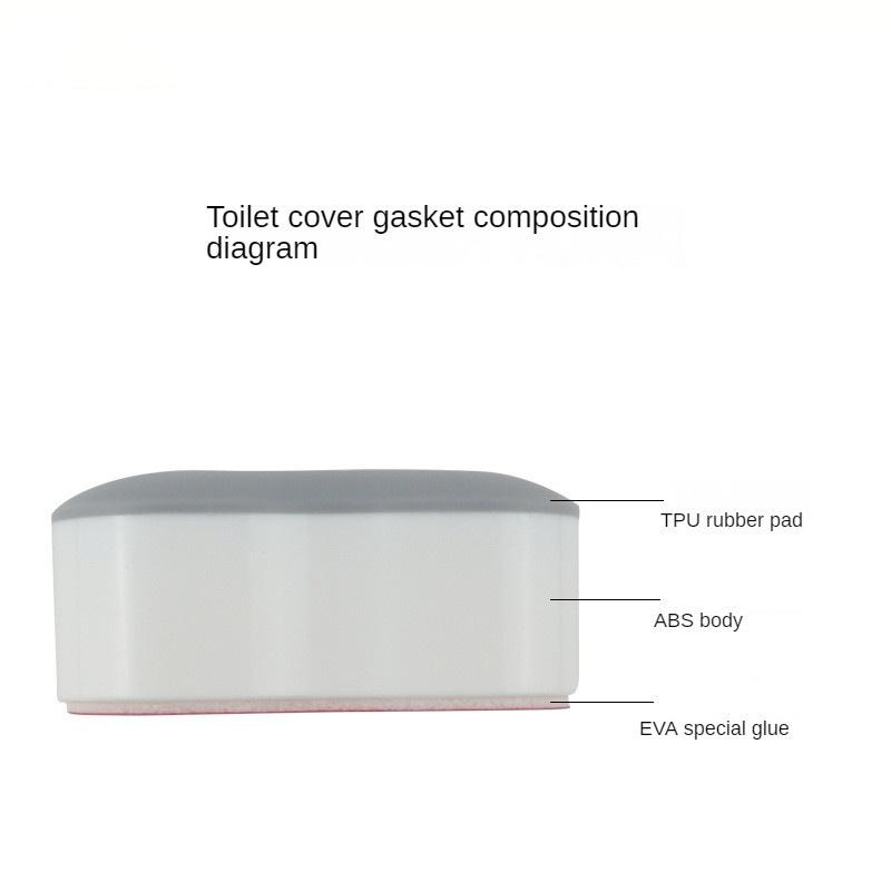 4/8/12pcs Toilet Cover Cushion Gasket Heightening Accessories Toilet Cushion Seat Cushion Arc Standard Version Bathroom Tools