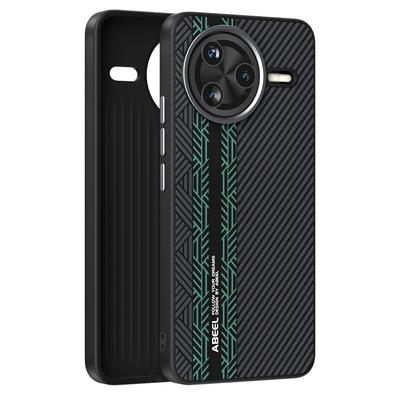 ABEEL Чехол для Xiaomi Poco F7 Pro 5G/Redmi K80 5G PC+ТПУ+Алюминиевый сплав+ПУ кожа Чехол для телефона Совместим с MagSafe