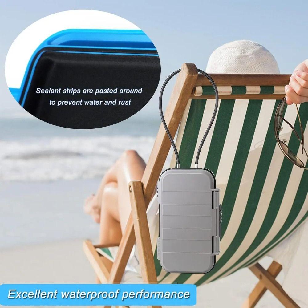 Замок безопасности Дорожный сейф с съемной кабельной ручкой Коробка для хранения паролей Путешествие