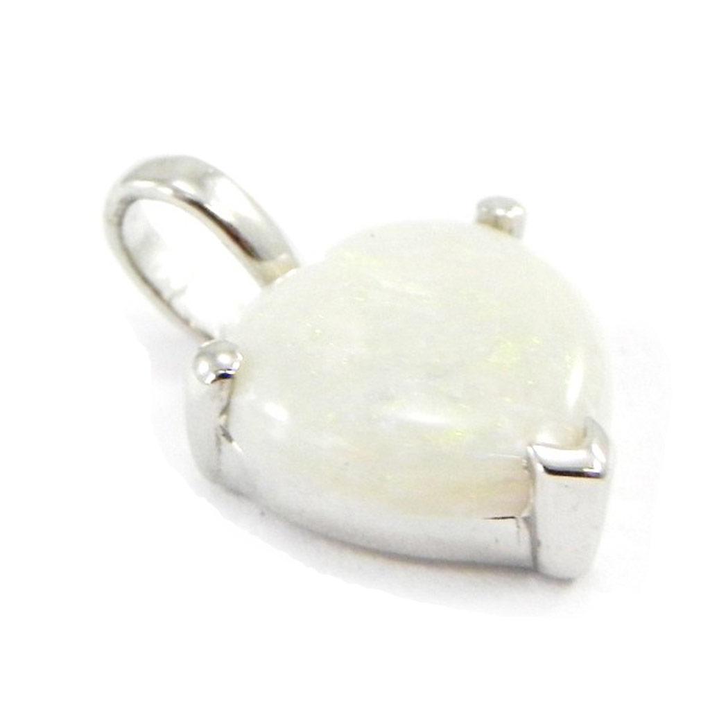 Les Trésors De Lily [E8668] - Artisan Silver Pendant 'Goddess Opal' Silver White (rhodium-plated) - 8x8 Mm