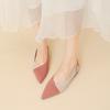 Spring and autumn color matching single shoes pointed Doudou shoes knitted flats casual versatile soft sole pregnant women fly knitting