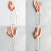 10Pcs New Acrylic Transparent Bookmark DIY Handmade Craft Table Seating Sign Blank with Ribbon Flower Label Book Accessories