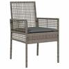 Garden Dining Set 3 pcs Grey Poly Rattan