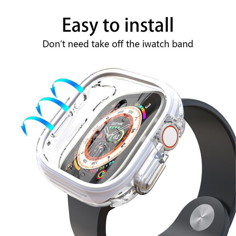 Чехол для Apple Watch Ultra 2, 49 мм, 41 мм, 45 мм, силиконовый чехол, защитный бампер, резиновый бампер iWatch Series 9, 8, 7, 6, 5, 4 SE, 44 мм, 40 мм