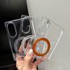 360° Rotating Bracket Transparent Phone Case for Samsung Galaxy Z Fold 8 7 6 5 4 2pc-Set Hinge Protection Shockproof Back Cover