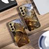 Золотая Игла Арт Чувство Для Samsung Galaxy S26 S20 FE S21 S22 S23 Plus S24 Ultra 25Ultra S21+ S9 S22 S8 Золотой стеклянный чехол для телефона
