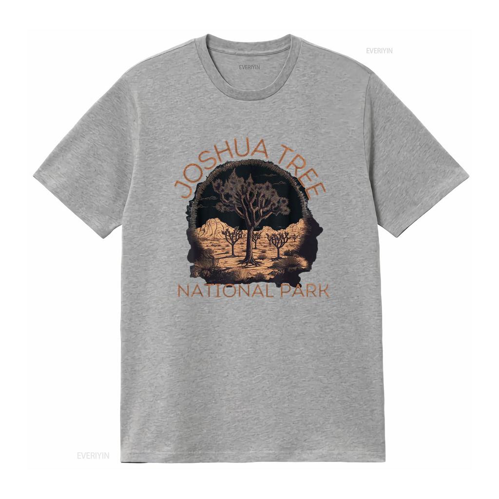 Joshua Tree National Park Landscape T Shirt vintage Washed Soft Casual Breathable Slightly designer clothes Stretched homme