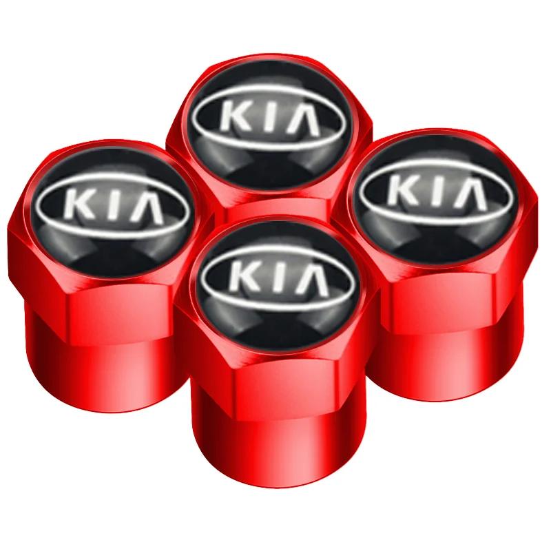 AADU1 4pcs Car Wheel Tires Valves Tyre Stem Caps For Kia Picanto Soul Rio Sportage Niro Morning Ceed Cerato