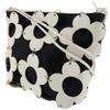 CELINE flour Shoulder Bag Off White/Black leather/canvas flour Women Used