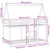 Bunk Bed with Roof Wax Brown 80 x 200 cm Solid Pine Wood