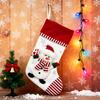 3D Christmas Stocking Santa Snowman Reindeer Cat Dog Pattern Traditional Holiday Hanging Stocking Fireplace Decor