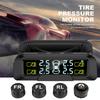 Система контроля давления в шинах с 4 внешними датчиками USB/Солнечная TPMS Система мониторинга давления в шинах для автомобиля Седан Внедорожник