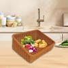 Imitation Rattan Woven Fruit Basket Organizer Display Multipurpose Food Serving Tray for